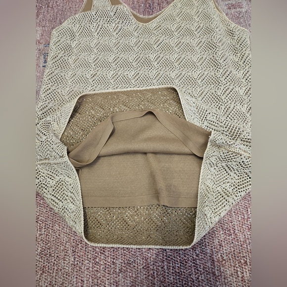 Nic and Zoe crochet tank and cardigan set silk and rayon blend. Large - Picture 13 of 16